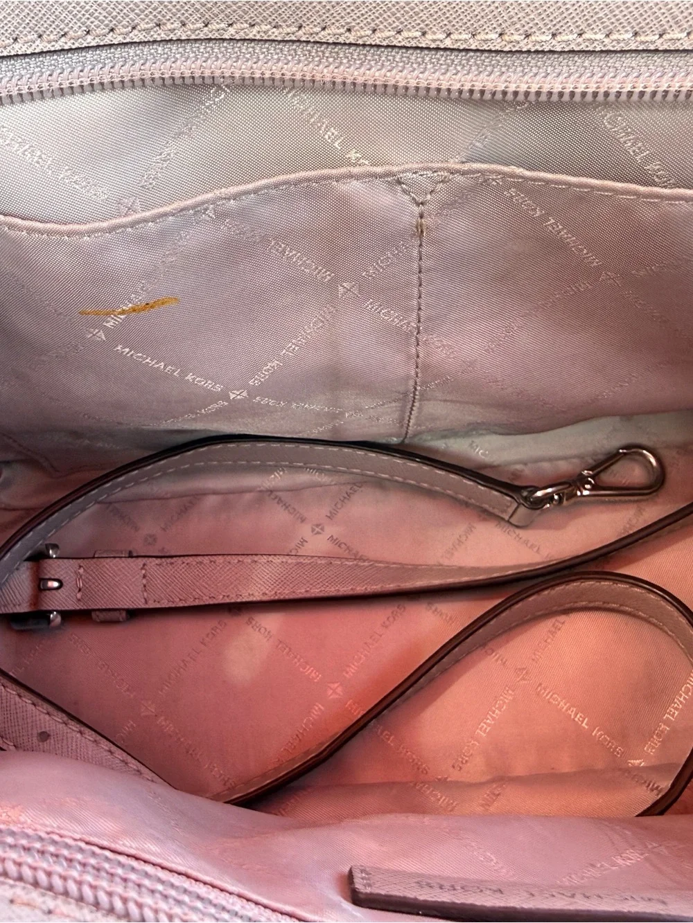 Michael Kors Taupe Saffiano Leather Satchel